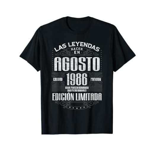 Las Leyendas Nacen En Agosto 1986 36 años Cumpleaños Camiseta