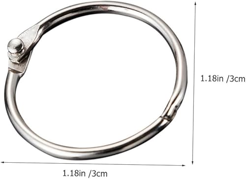 Miniatura 6 de Abaodam 150 piezas de llaveros para cuaderno, carpeta transparente, anillos para libros de oficina, anillos de carpeta de hojas sueltas de 2