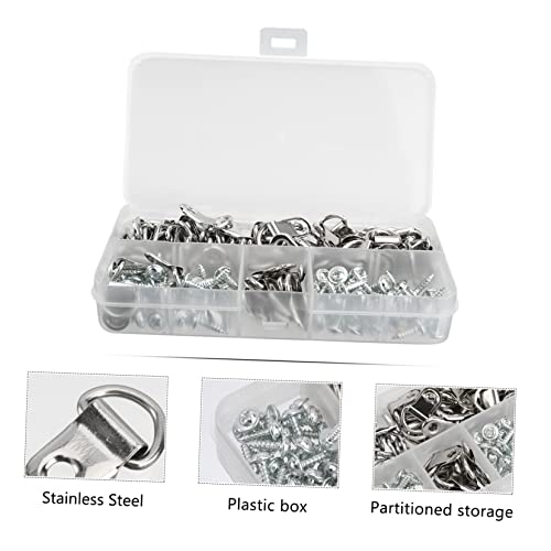 Image of SEWACC Picture Hanging Kit 80pcs Silver Photo Frame Hooks Home Hardware Set for Frame Picture Hanging Tool Kit
