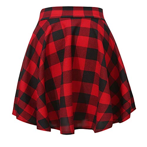 Image of Urban CoCo Women's Basic Versatile Stretchy Flared Casual Mini Skater Skirt