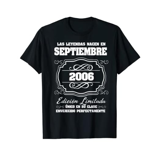 Las Leyendas nacen Septiembre 2006 Cumpleaños 16 Camiseta