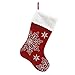 Comfy Hour 18"x11" Christmas Winter Snowflake Stocking, Red
