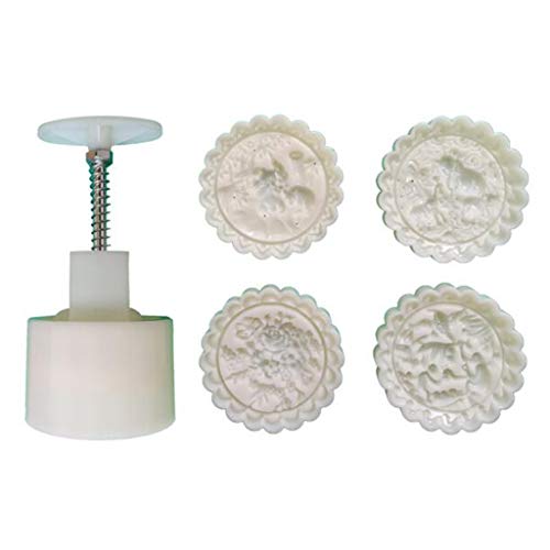 OTGO Molde Mooncake 125 g – Molde de cortador de biscoito de flor de animal DIY Acessórios de assar