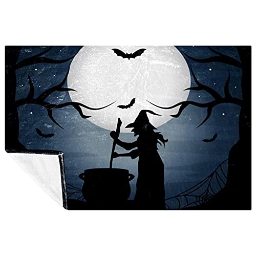 Couverture d'Halloween sorcière 150x100 cm douce pour lit
