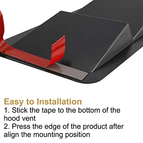 Novelbee 2 Pack Of Universial Car Hood Vent Air Flow Intake Side Scoop Cover (Left + Right) #TOP5