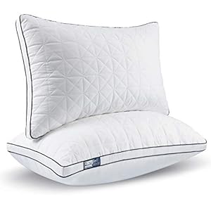 BedStory Bed Pillows for Sleeping – Queen Size Set of 2, Hotel Quality Soft & Comfortable Improve Sleep Quality, Luxury Pillows for Side, Stomach or Back Sleepers (19″ x 28″)