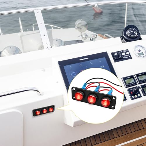 Image of Nilight 3 Gang Rocker Toggle Switch Panel Waterproof