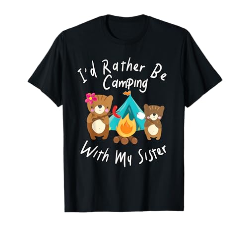 Camper With My Sister Adorable ours de camping T-Shirt
