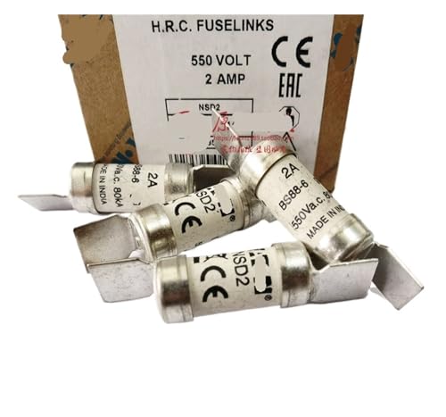 Fusible NSD2 2A BS88-6 550V pour protection de circuit domestique, lot de 4 pièces