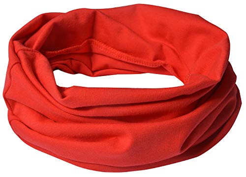 Miobo Kinder Baumwolle Loopschal Schlauchschal Rundschal Halstuch Rot-L