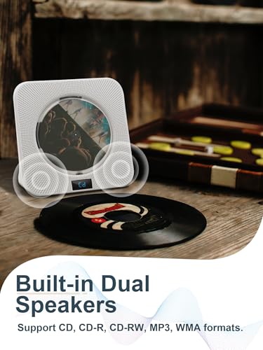 image for Desktop CD Player Portable with Bluetooth - Jimwey CD Players for Home