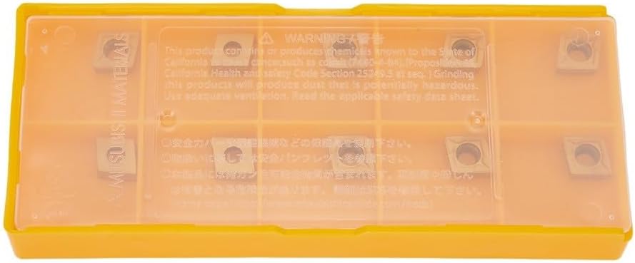 SCLCR06 Turning Tool Holder with CCMT060204-HM Inserts for Steel Machining, 6/7/8/10mm Boring Bar Set, 45HRC Hardness, Golden Carbide Lathe Kit(10pcs Insert)