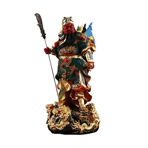 Guan Gong décoration Feng Shui robe verte pour attirer la prospérité financière