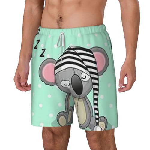 Traje de baño elástico para playa Sleeping Koala transpirable estilo running para hombre 2