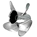 Turning Point 31522540 Express Large Diameter Stainless Steel Propeller with 4-3/4" Gearcase - 4 Blade / 14-1/2 x 25 / Left Hand
