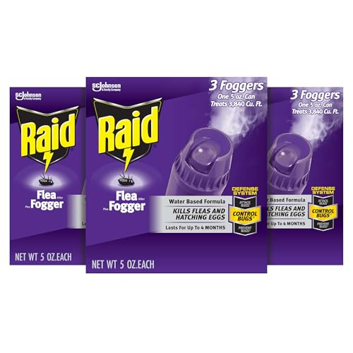 Raid Flea Fogger Plus Killer Water Based Formula Kills Fleas and Hatching Eggs 5...