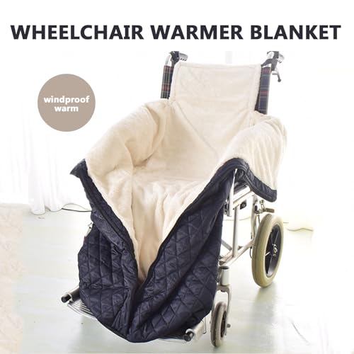 Poncho d'hiver pour fauteuil roulant et couverture chaude handicapés - 3
