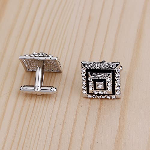 Gemelos Geométricos Camisas de Hombre Diamantes Gemelos Cuadrados Accesorios