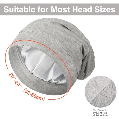 Geyoga Silk Satin Lined Bonnet for Sleeping - Soft Chemo Cap