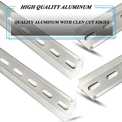 2 piece din rail slotted for hardware components mounting aluminum din rails with rohs - 13 inches long 35mm width 75mm height