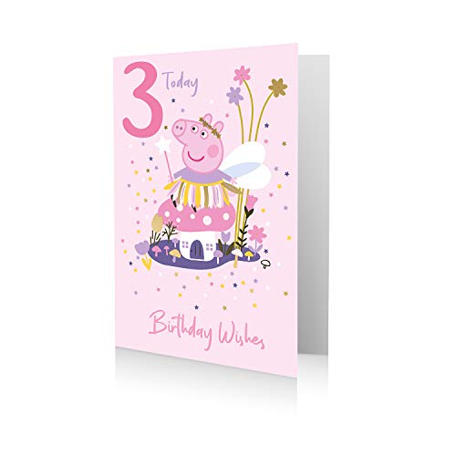 Peppa Pig 3rd Birthday Card Official Peppa Pig Age 3 Birthday Card for Girls & Boys