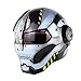 Wenyan Personalidad Casco De Motocicleta Iron Man Casco De Cara Completa Estilo Retro Harley Transformers Casco De Cara M, L, XL,M