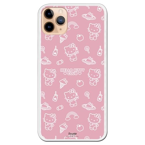 Personalaizer Cover per iPhone 11 Pro Max - Hello Kitty patron sobre rosa