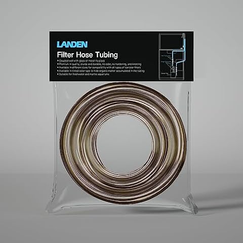 LANDEN Filter Hose Tubing for Aquarium Filter System, Connecting Canister Filter and Lily Pipe, PVC, Tinted Hose, 16/22mm 11.5ft (3.5m) Cover