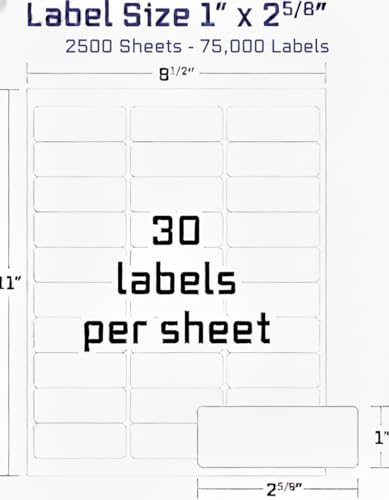 Easy Peeling Printable Address Shipping Labels, 2.625