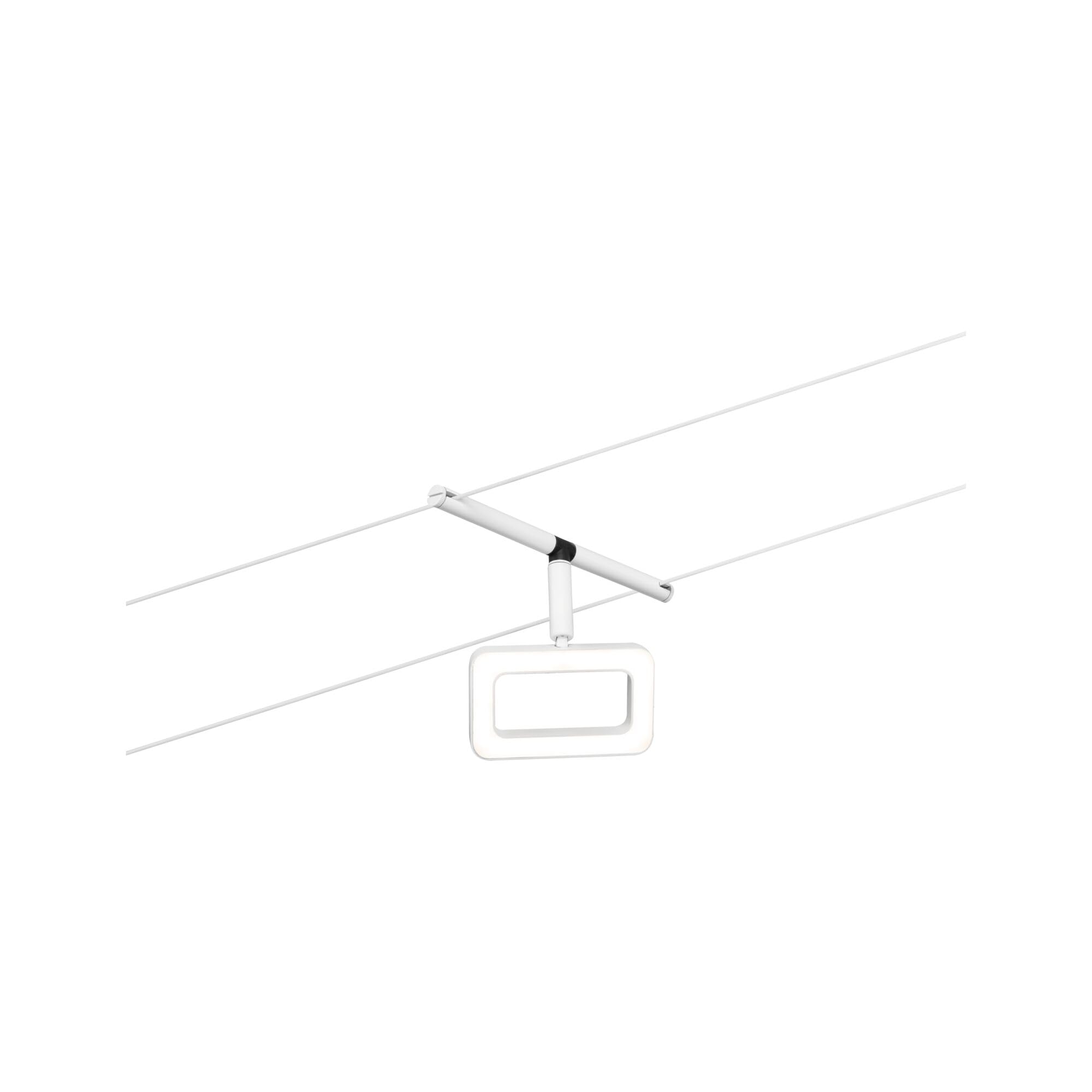 Paulmann 94483 LED Seilsytem Frame Basisset 5x400lm incl. 5x4,8 W Warmweiß Weiß matt, Chrom Kunststoff, Metall Beleuchtungssystem 3000 K