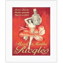 Ricqles Peppermint Spirit Alcool De Menthe Ricqles - Vintage France Advertising Poster by Leonetto Cappiello c.1924 - Fine Art Rolled Canvas Print 11in x 14in