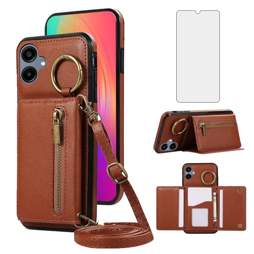 Housse Samsung Galaxy A06 marron à bandoulière pour vos sorties en ville