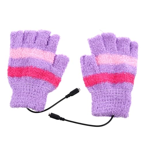 Toddmomy Warm Gloves Heating Pads Portable Half Finger Gloves for Winter Unisex Heating Gloves for Office and Home Use