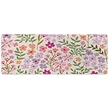 Floral-Pattern Keyboard and Mouse Special Table mat, Anti-Slip Large Mouse pad, with Stitching Edges, Suitable for Computer mats on desktops, Waterproof Women’s Keyboard Protection pad, Office Gift