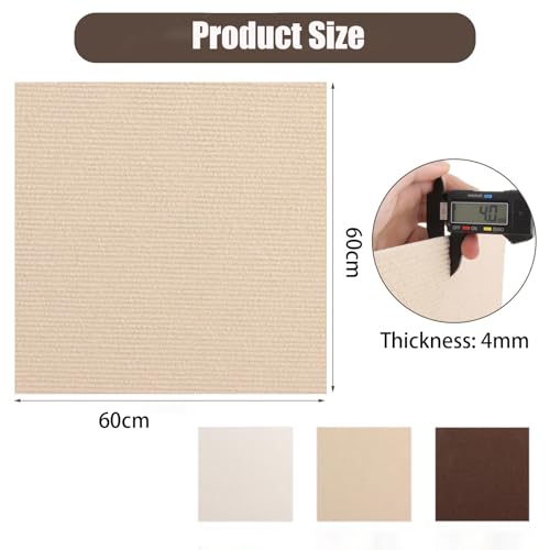 Azulejos de moqueta autoadhesivos para suelo comercial y hogar, pack de 4 piezas de 60x60 cm 7