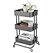 Produktbild EBTOOLS 3-stöckiger Aufbewahrungswagen mit Rädern, Mehrzweckwagen, Rollregal für Küche, Büro, Wohnzimmer, Bad, Spa, Schubkarre