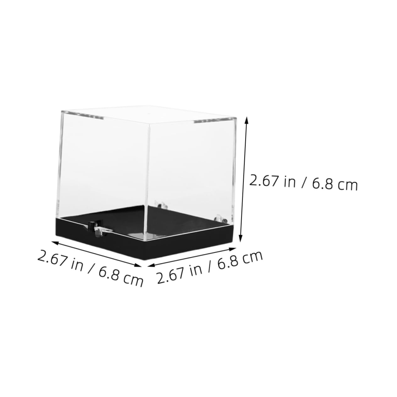 ULTECHNOVO 4pcs Clear Mineral Display Box for Rock Collection Sturdy Showcase for Jewelry and Specimens Spacious Storage Labeling System for Organizing and Displaying