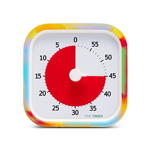 Time Timer Mod Tie Dye ⁠— Special Edition ⁠⁠— Visual Timer For Kids Classroom Learning, Elementary Teachers Desk Clock, Homeschool Study Tool And Office Meetings With Silent Operation (Tie Dye) #TOP1