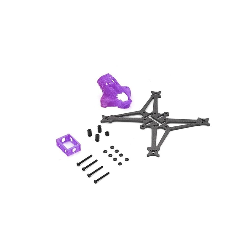 Kit de Marco for dron de Carreras FPV de 1 Pieza, Compatible con cuadricóptero con Distancia Entre Ejes de 105 mm, Soporte for batería y toldo.(Only Frame)
