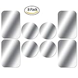 8 piezas: El producto tiene cuatro cuadrados plateados (50*38*0.5MM) y cuatro círculos plateados (35*0.5MM). Es más ligero y fácil de limpiar. Puede utilizar el papel de limpieza seco o húmedo para eliminar la suciedad.