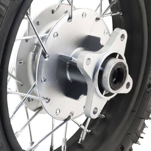 RUIQIMOTO 2.5-10 10 Inch Rear Wheel Tire and Rim 12mm Bearing 1.4 x 10 And Drum Brake With 420 37T Sprocket for 50/70/ 90/110cc BBR50 DRZ70 TTR50 DRZ50 CRF50 PW50 TTR50 Chinese SSR Dirt Pit Bike ATVs by RUIQIMOTO - Image 3
