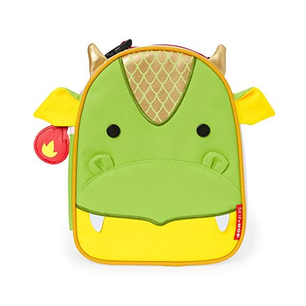 Skip Hop 212179 Zoo Lunchie Mini Vespertasche, für den Kindergarten – Drache, Rosa