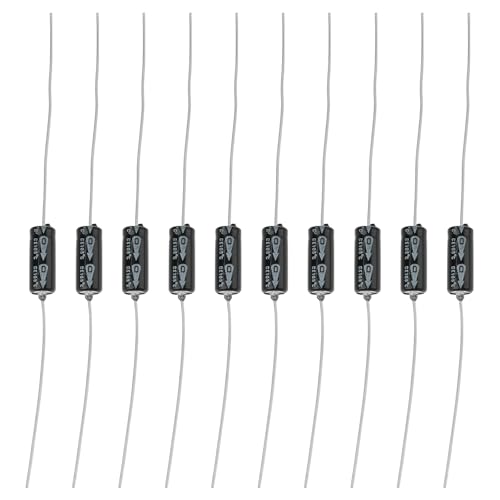 EMSea 10x Horizontal Axial Leaded Aluminum Electrolytic Capacitors 2.2UF 63V 13x5mm for Audio Visual Equipment