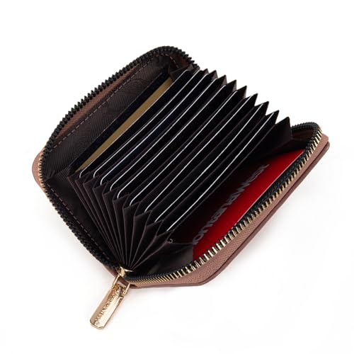 Image of Montana West Rfid Card Holder For Women Compact Credit Card Case Small Card Wallet with Zipper For Female Ladies Lightweight & Easy to Carry