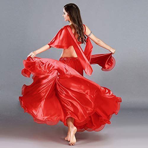 Royal Smeela Belly Dance Costume For Women Belly Dancing Skirts Belly Dance Bra Belly Dancing Outfit With Armband And Shawls Red #TOP4