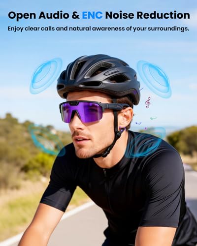 Image of AI Smart Glasses with Camera 4K, Video Recording Glasses with EIS & OIS Stabilization,Polarized Sunglasses,ChatGPT Voice Assistant, 139-Lang Translation,Open Ear Headphones for Cycling /Skiing /Baseball