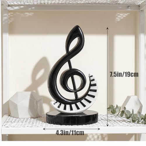 Estatua musical decorativa clave de sol de resina miniatura 2