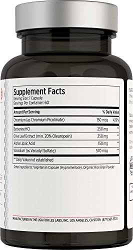 LES-Labs-Insulin-Health--Metabolic-Health-Glucose-Support-Lipid-Carbohydrate-Metabolism--Berberine-Chromium-Olive-Leaf-Alpha-Lipoic-Acid-Vanadium--60-Capsules