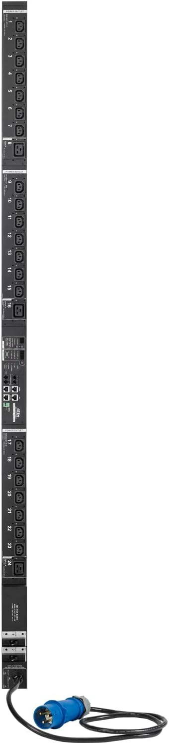 Aten 24-Port Intelligent 0U Power Distribution Unit (PDU), PE8324G-AX-G (Power Distribution Unit (PDU), Metered & Switched by Outlet (21xC13 & 3xC19) 16Amp)