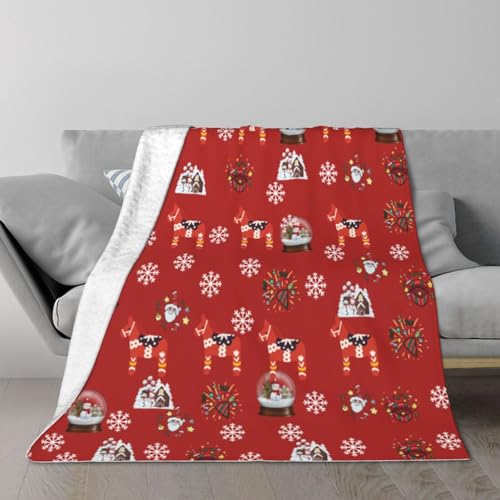 Cute Christmas Blankets and Throws for Adults and Kids, Fuzzy Fleece Throw Blanket for Girls and Boys, 50"x 60"